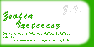 zsofia varteresz business card